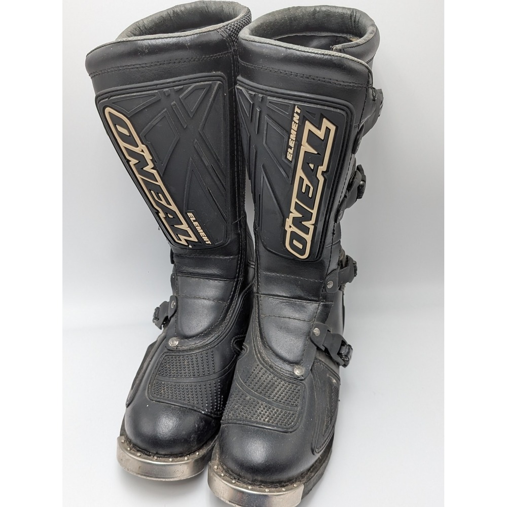 O'Neal Element Motocross Boots Mens Black Off-Road Dirt Bike Racing Buckle Armor